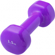 Гантель виниловая 1,5 кг фиолетовая HKDB115-C2 (1 шт.) 10015721
